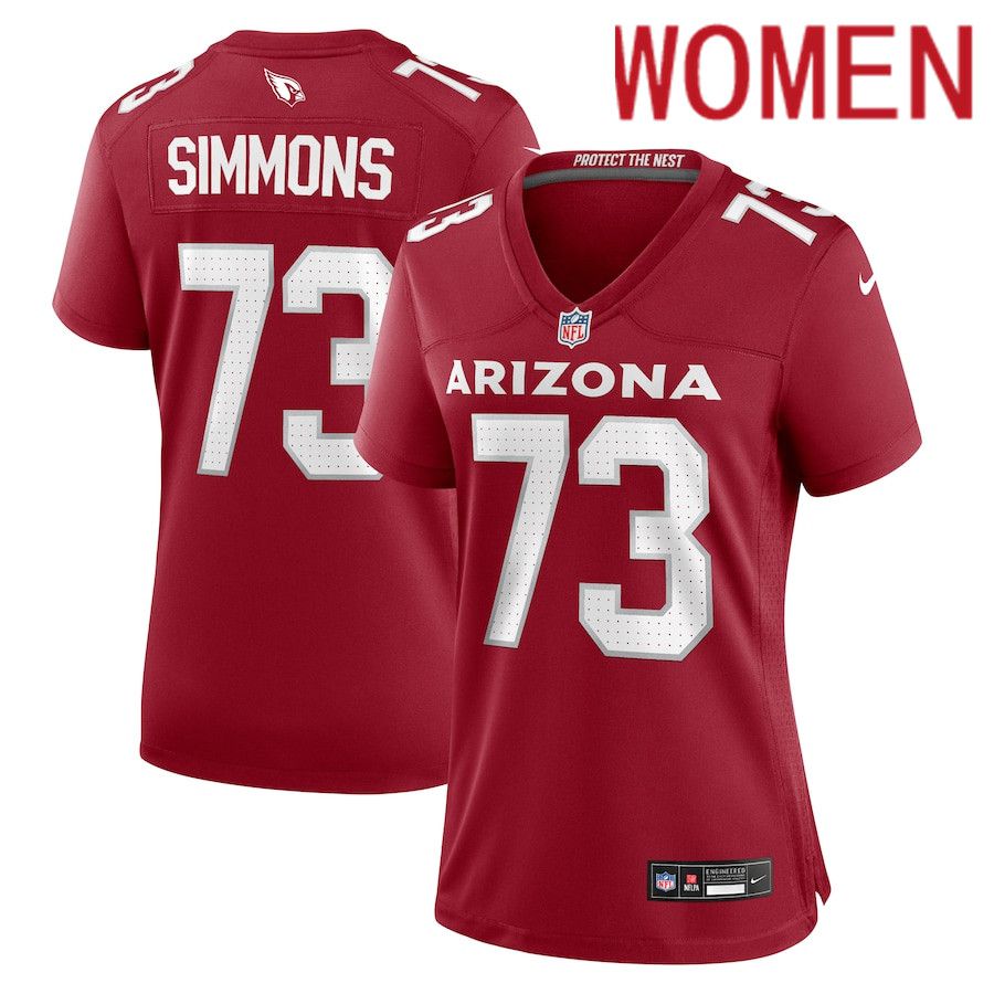 Women Arizona Cardinals #73 Lachavious Simmons Nike Cardinal Team Game NFL Jersey